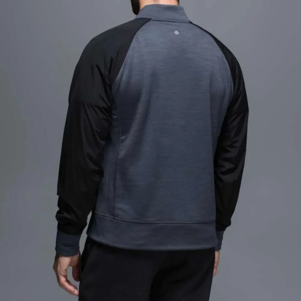 Lululemon Revolution Bomber Heathered Jay Grey / Black Size L